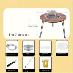 Portable Folding Stove Table for Camping Outdoor Barbecue