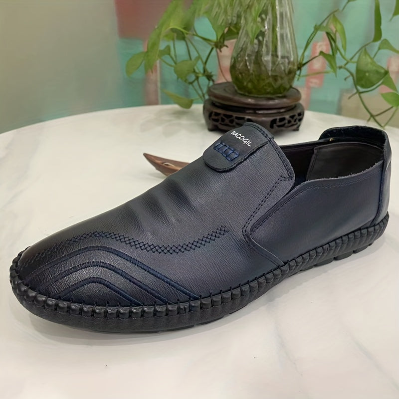 Men's Stitch Detail Loafer Shoes Non-slip Driving Shoes