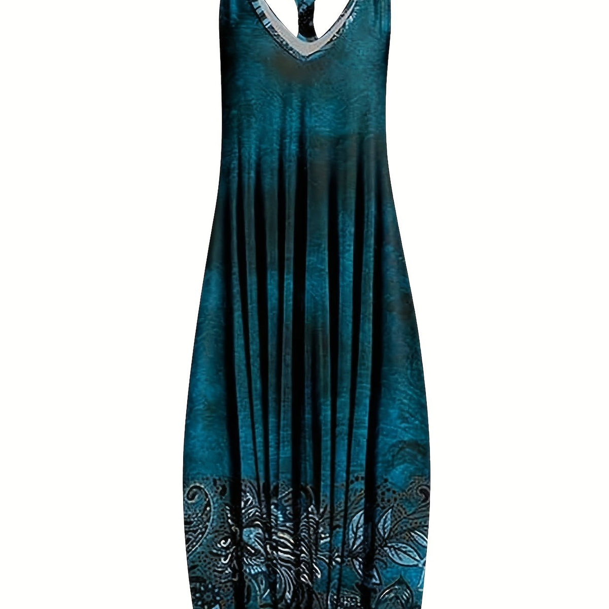 Paisley Print V Neck Harem Jumpsuit Spaghetti Strap Casual Summer Clothing