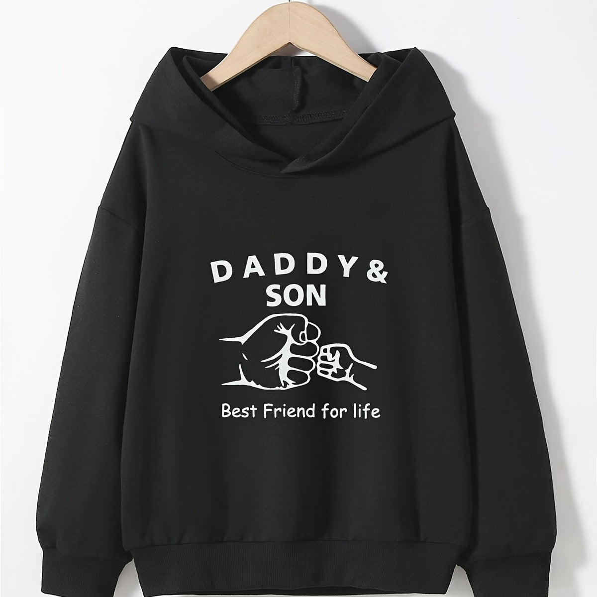 Boy's Hoodie DADDY & SON FOR LIFE Print Top Hooded Pullover