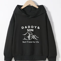 Boy's Hoodie DADDY & SON FOR LIFE Print Top Hooded Pullover