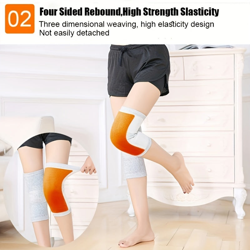 Thickened Golden Velvet Knee Pads for Warmth and Protection
