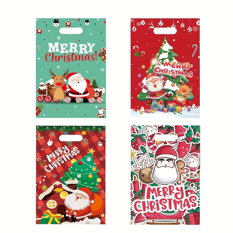 4pcs Christmas Gift Bag Party Candy Cartoon Wrapping Gift Bag