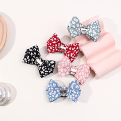 5pcs Mini Bowknot Hair Clip Non Slip Duck Billed Side Clip Bangs Accessories