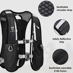 Foldable Water Bag Waistcoat Hydration Pack Lightweight Outdoor Backpack