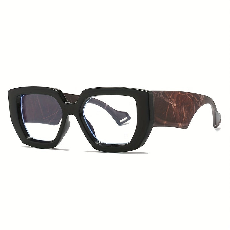 Jelly Marbling Clear Lens Glasses Cat Eye Spectacles Frame