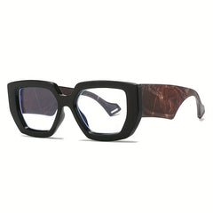 Jelly Marbling Clear Lens Glasses Cat Eye Spectacles Frame
