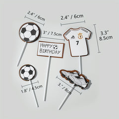 Football Birthday Cake Topper for Kids Bowl Party Decor