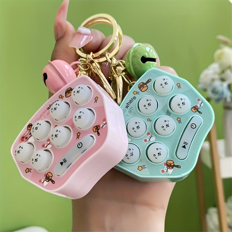 Whac A Mole Game Machine Keychain Pendant Handheld Game Console Toy