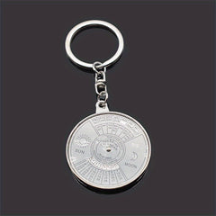 Perpetual Calendar Key Ring Unique Compass Metal Keychain Gift