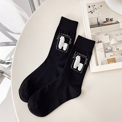 6 Pairs Alpaca Print Socks Women's Mid Tube Stockings
