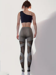 Mesh Stitching Yoga Leggings Quick drying Breathable High Waisted