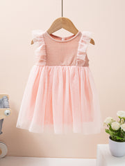 Pink Tulle Lace Princess Dress for Baby Girls