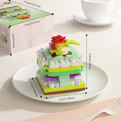 163pcs Small Particle Party Cake Building Block Set