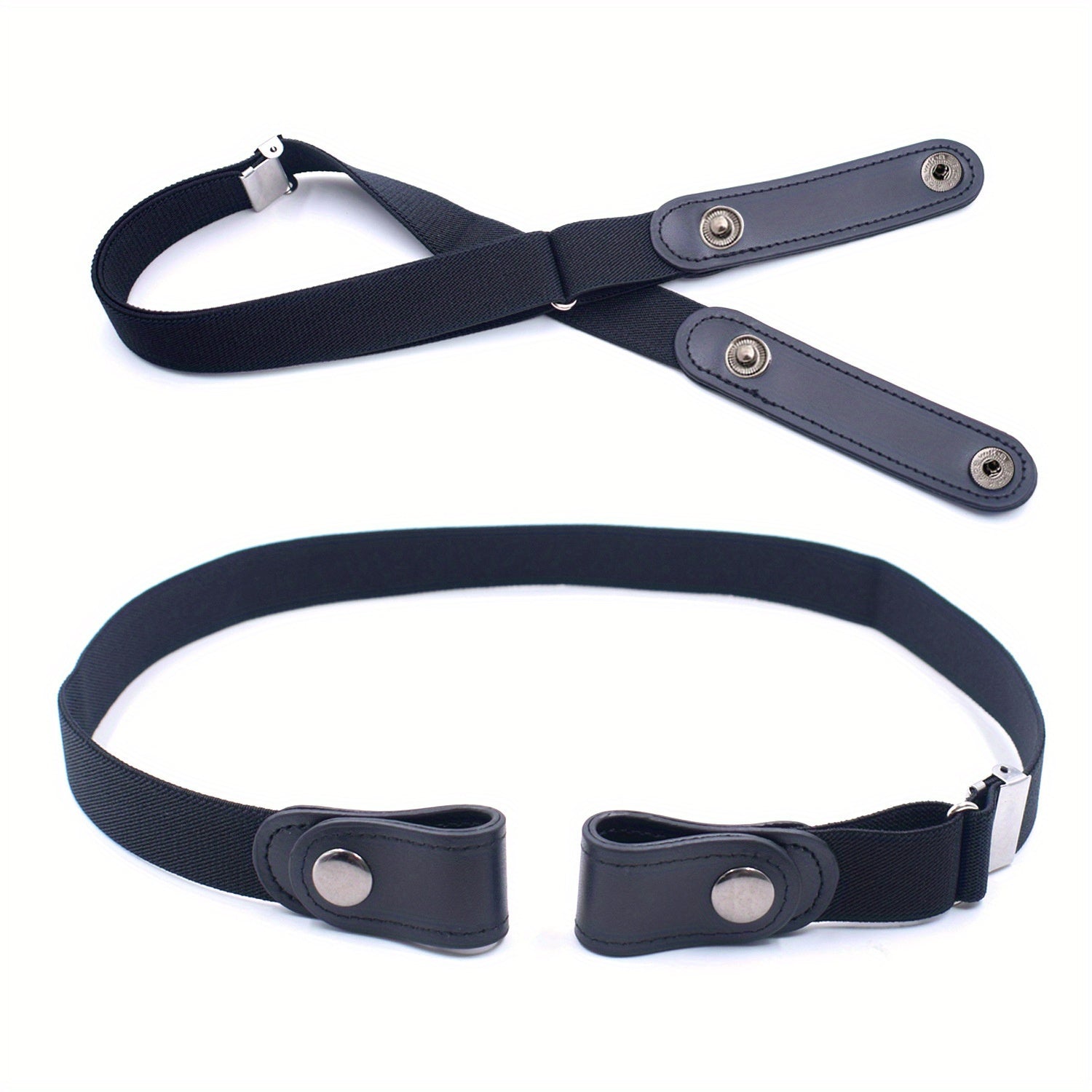 No Buckle Casual Stretch Belt Adjustable Elastic Stretch Belts for Women