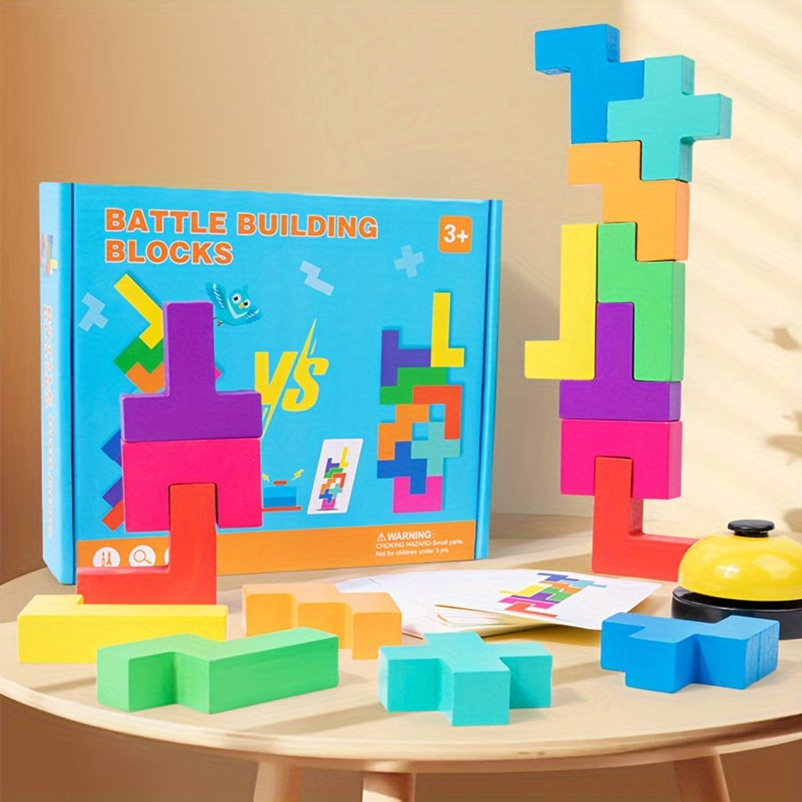 Wooden Balance Stacking Blocks Game for Kids
