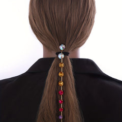 Boho Tassel Rhinestone Headdress Hair Chain Headband