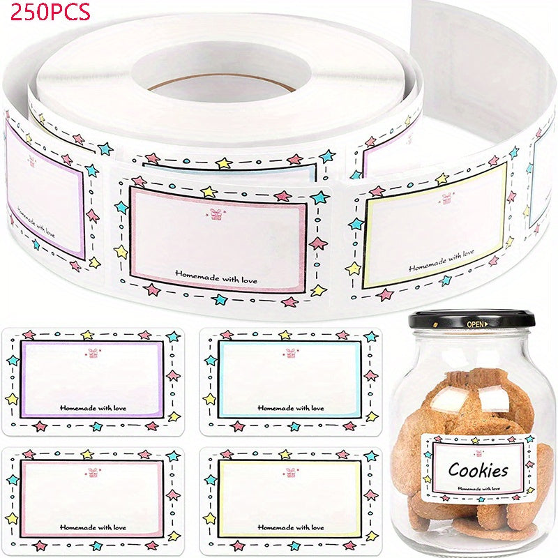 250pcs Food Storage Date Labels Blank Writable Kitchen Classification Label