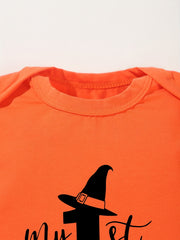 Halloween Baby Onesies First Halloween Letter Print Baby Bodysuits