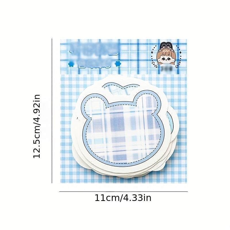 100 Sheets Cartoon Plaid Stripes Note Paper DIY Material