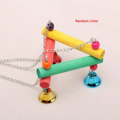 Interactive Parakeet Swing Stand Toy - Fun Perch for Small Birds