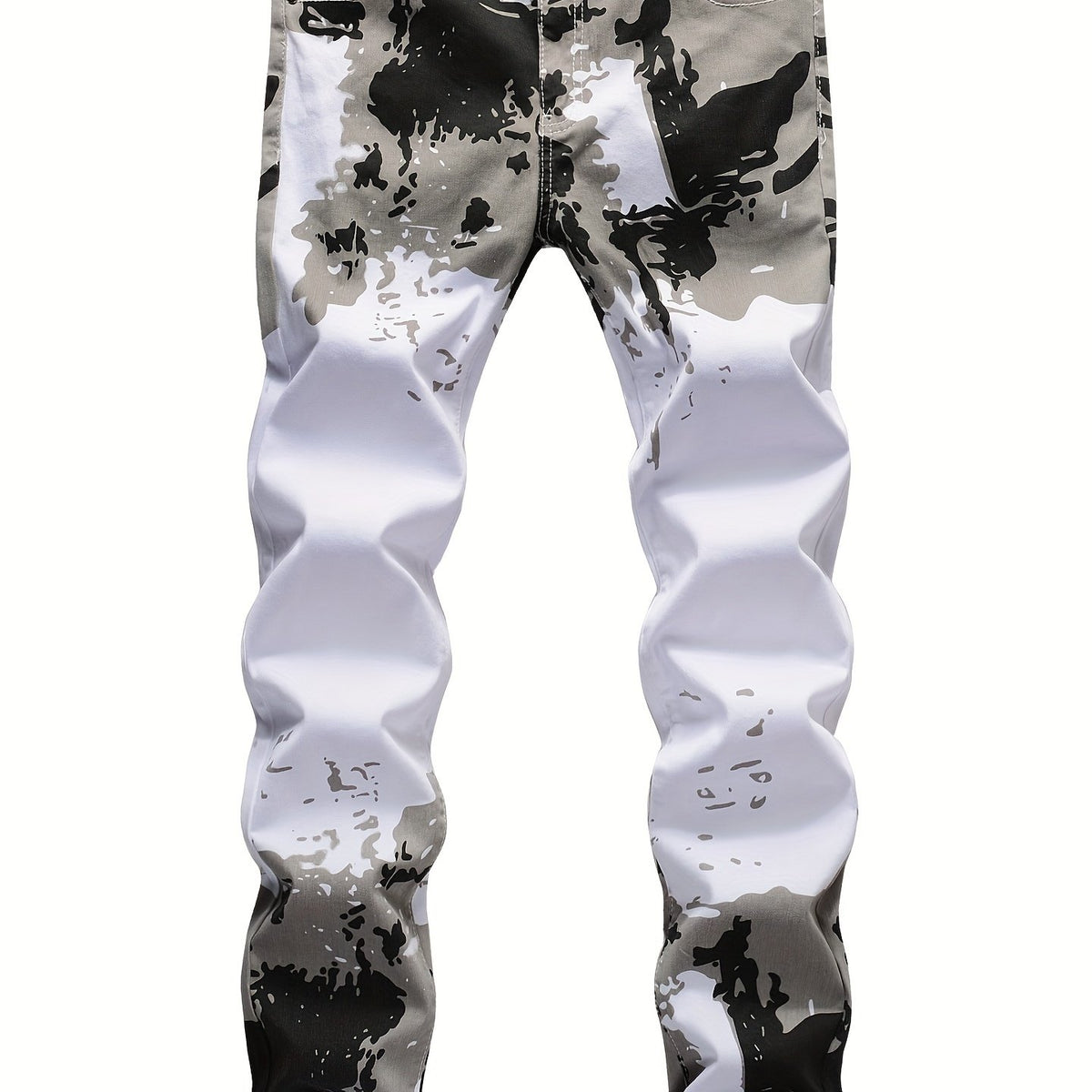 Men's Camo Jeans - Stretch Slim Fit Trousers for Outdoor Hiking