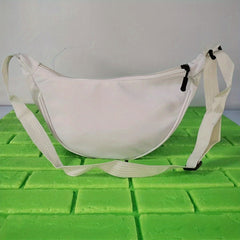Half Moon Nylon Ladies Belt Bag Solid Crossbody Work Study