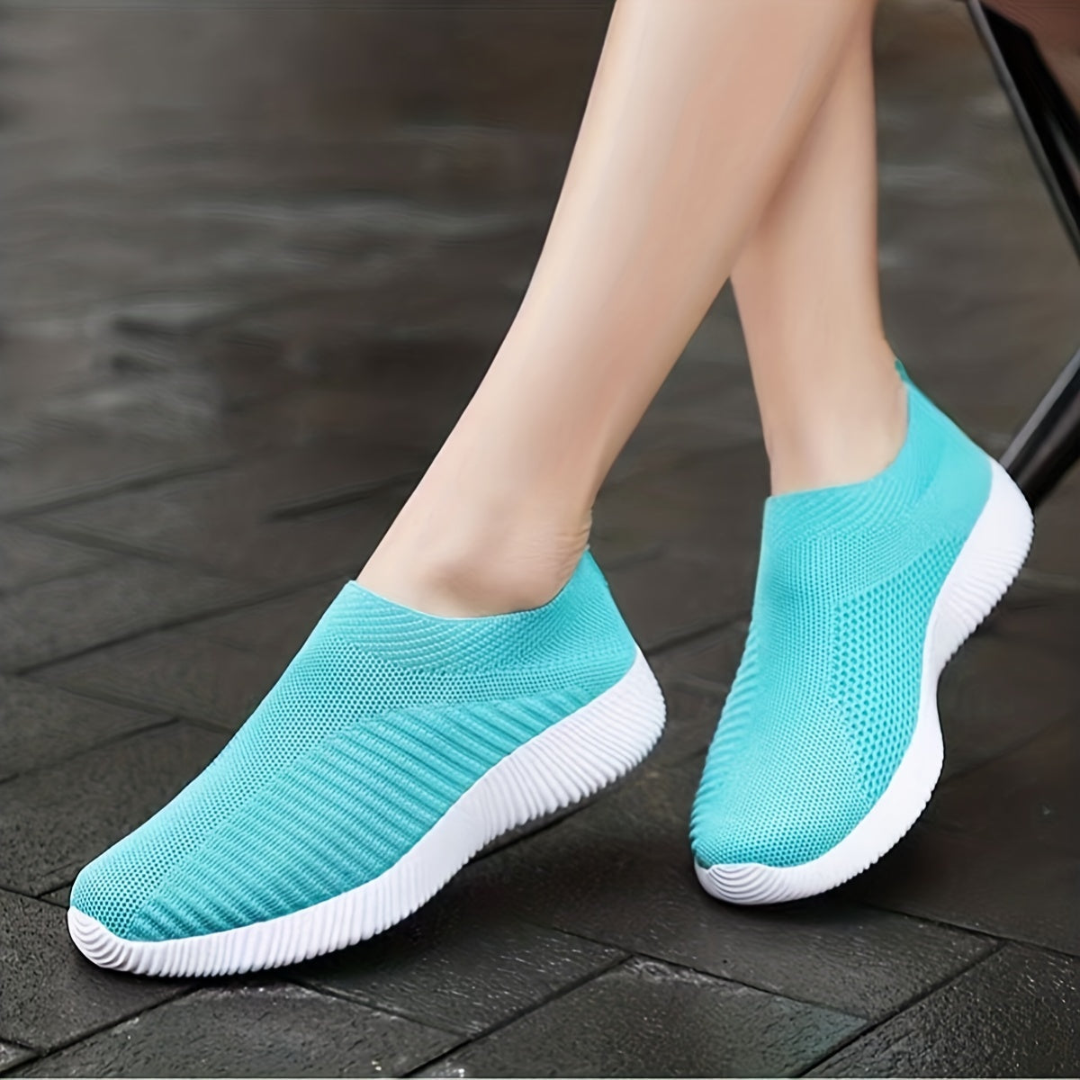 Breathable Lace Up Mesh Sneakers Soft Sole Walking Shoes