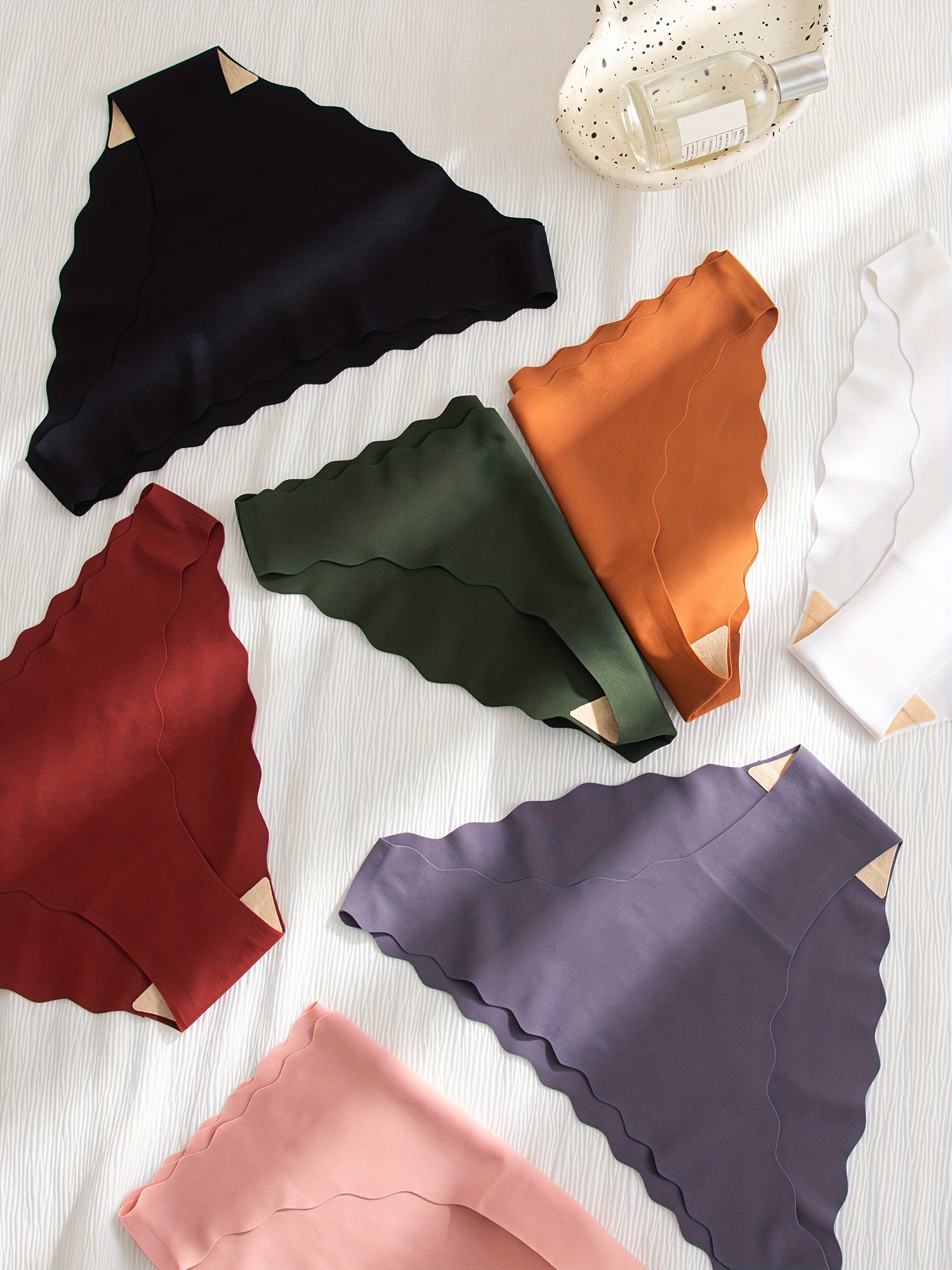 7pcs Scallop Trim Seamless Intimates Panties Women's Lingerie
