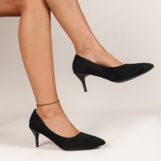 Women's Pointed Toe High Heels Slip On Court Pumps