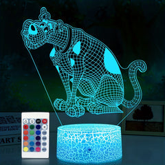 3D Cartoon Dog Night Light for Kids, 16 Colors Changing with Remote Control