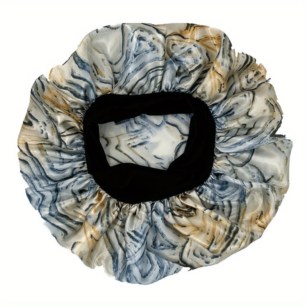 Paisley Print Satin Bonnet for Women, Soft Night Cap