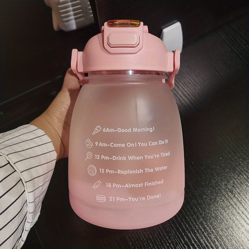 43oz Gradient Large Capacity Plastic Water Bottle for School