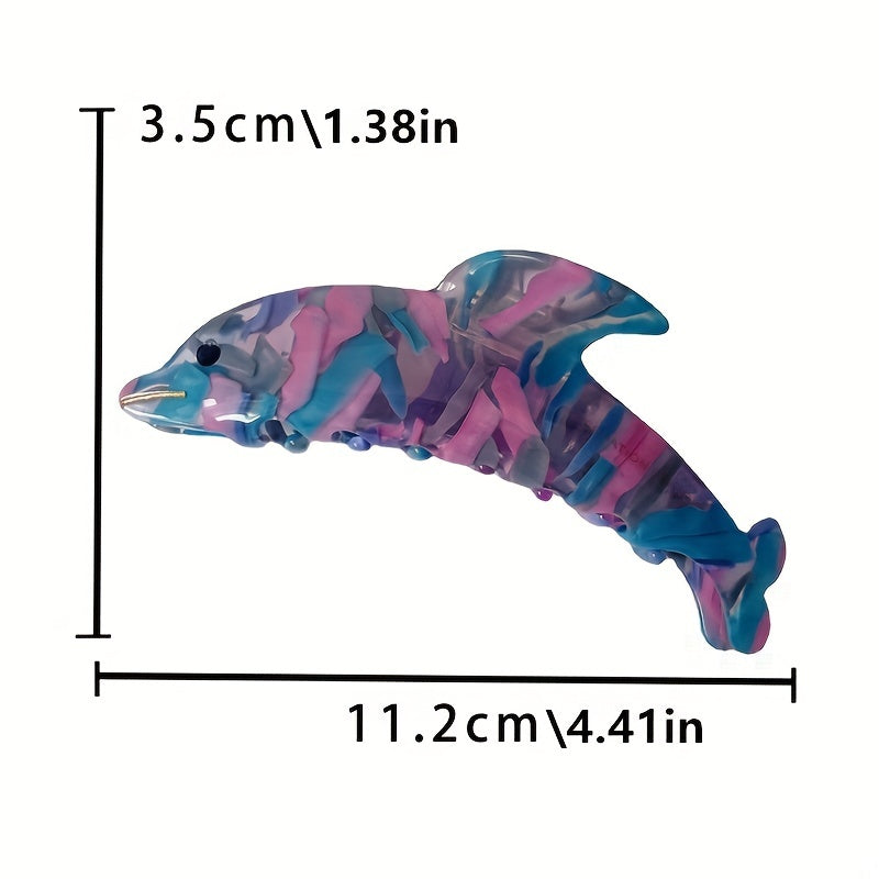 Cartoon Dolphin Shark Claw Clip for Girls, Hair Accessory