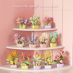 360pcs Celestial Starlight Potted Building Blocks Flower Assembled Toy