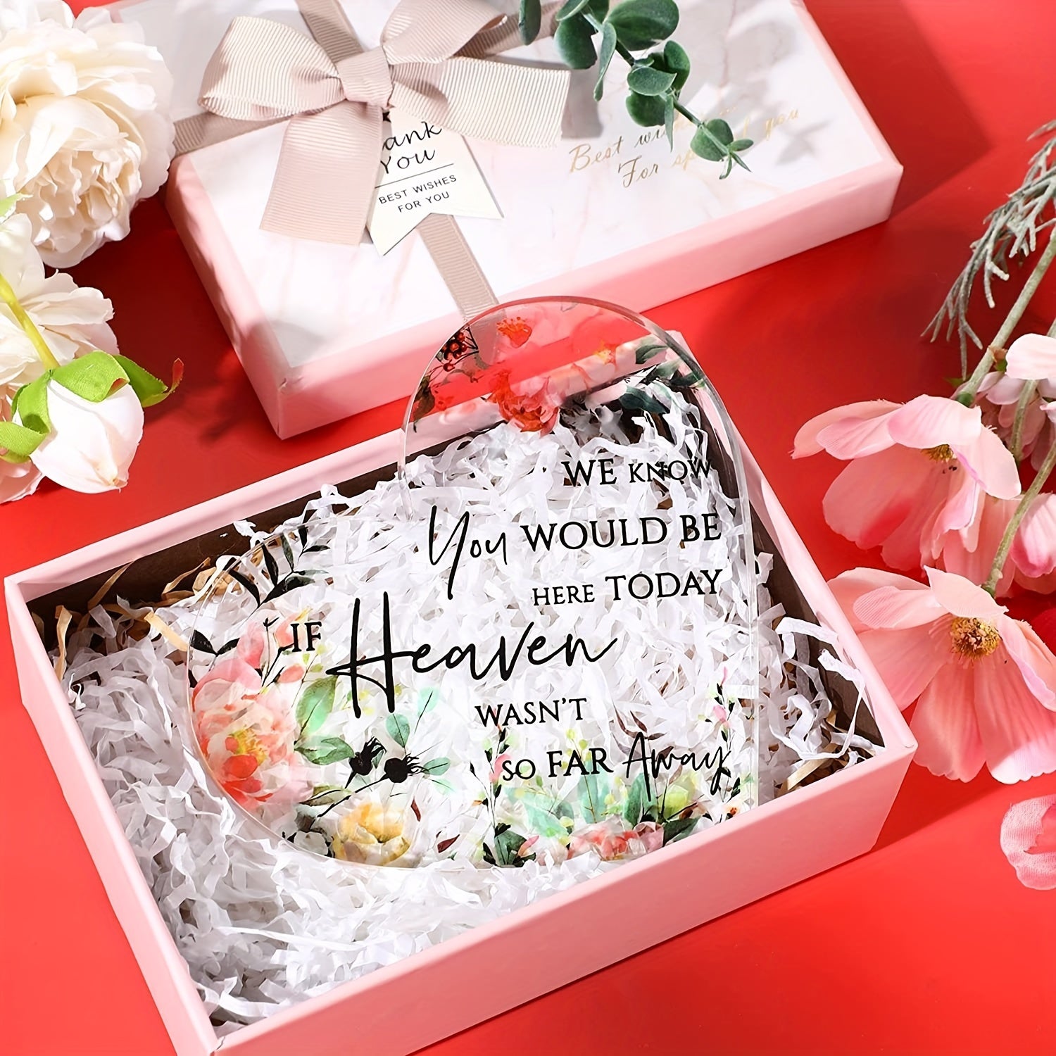 Heart Acrylic Sign Love Memories Wedding Memorial Table Decor