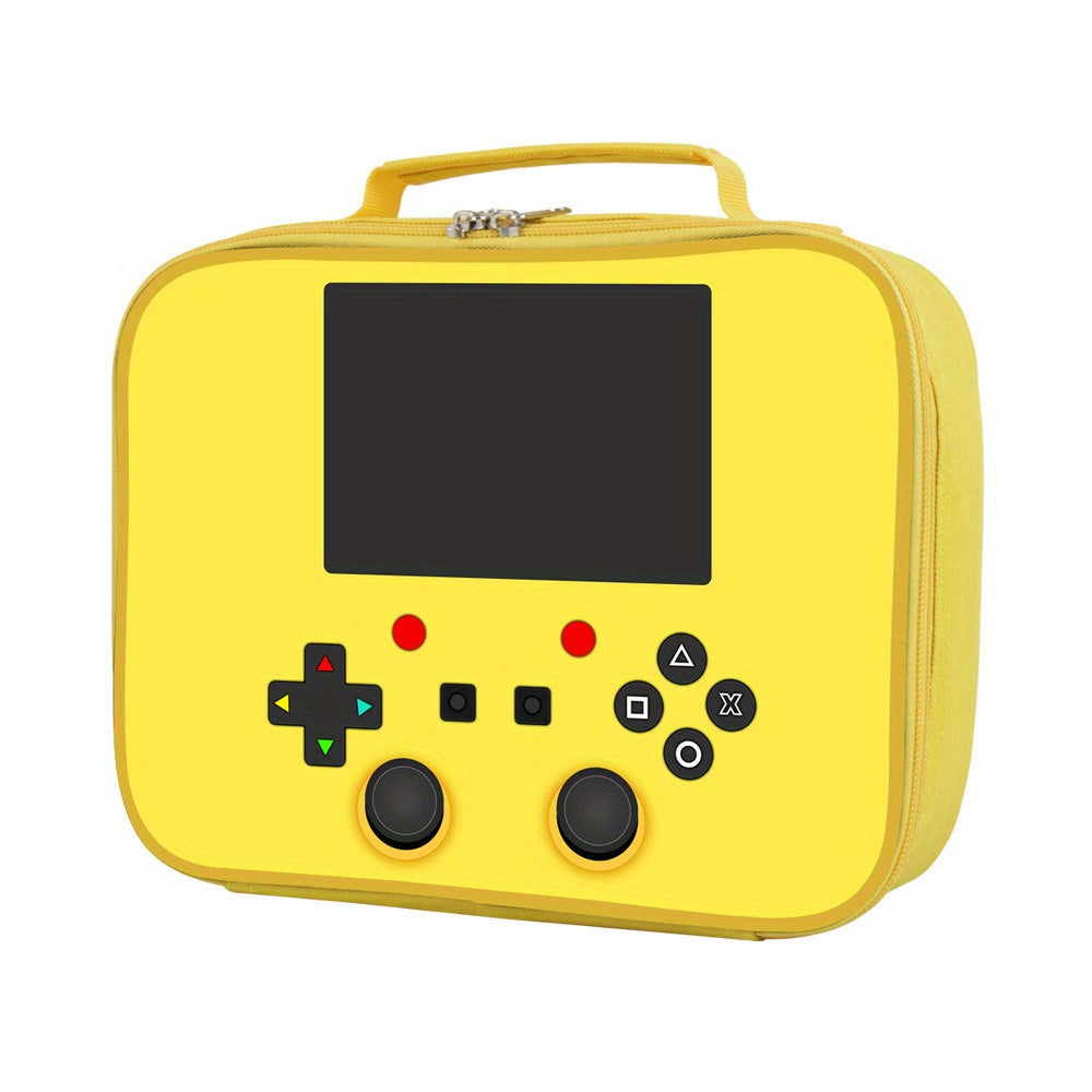 Retro Game Pattern Lunch Bag - Insulated Waterproof - Back to School