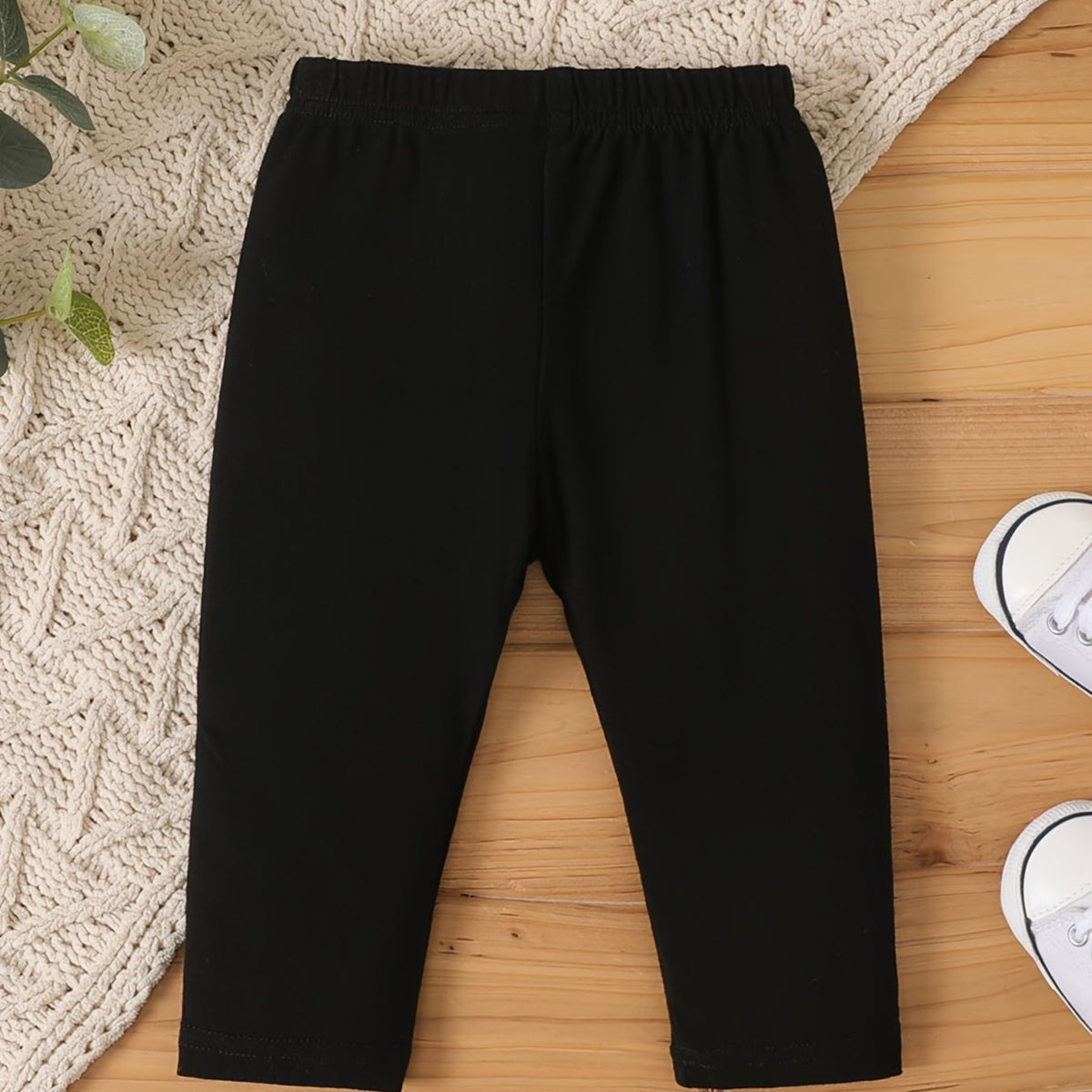 Comfy Leggings for Baby Girls Elastic Waist Trousers