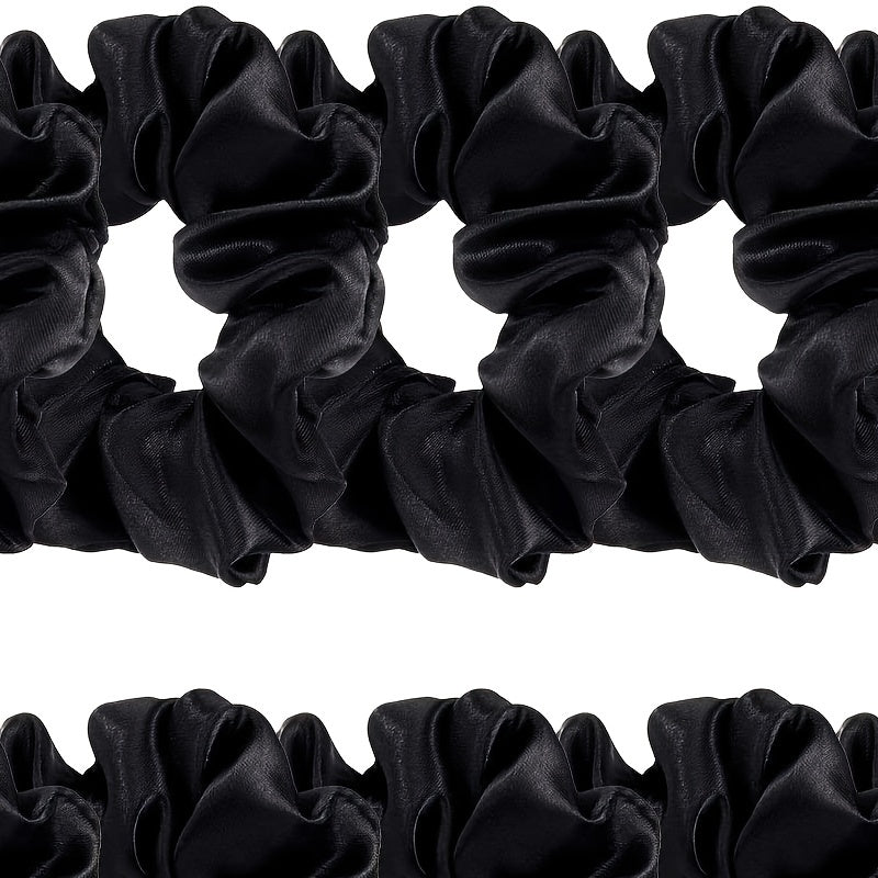 10pcs Satin Scrunchies Hair Ties Elastic Hair Bobbles Ponytail Holders