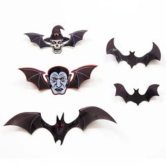 12pcs Halloween Bat Stickers 3D Horror Window Decoration Set