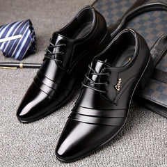Men's Pointed Toe Derby Shoes Elegant Business Wear