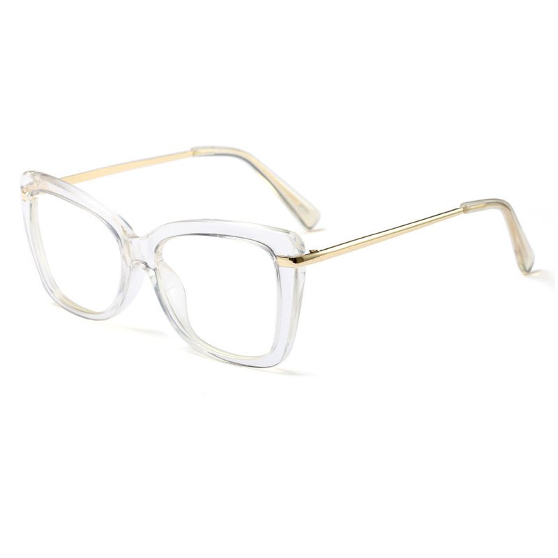Cat Eye Clear Sunglasses Metal Legs Outdoor Eyewear