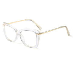 Cat Eye Clear Sunglasses Metal Legs Outdoor Eyewear