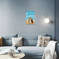 Creative Dog Metal Tin Sign - Wonderful World Wall Decor