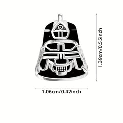 Platinum Lion Dance Mask Charm Bead Pendant DIY Jewelry