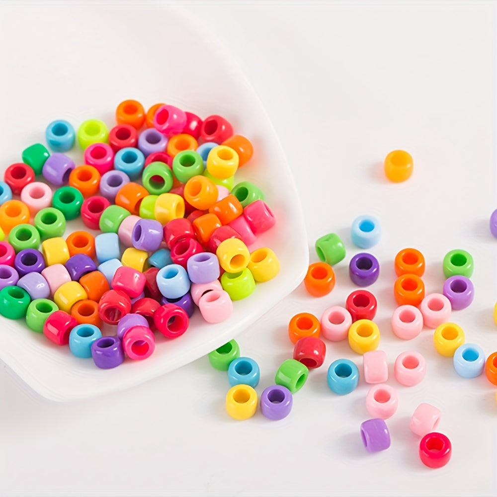 100pcs 24inch Mixed Line Acrylic Column Tube Pony Beads