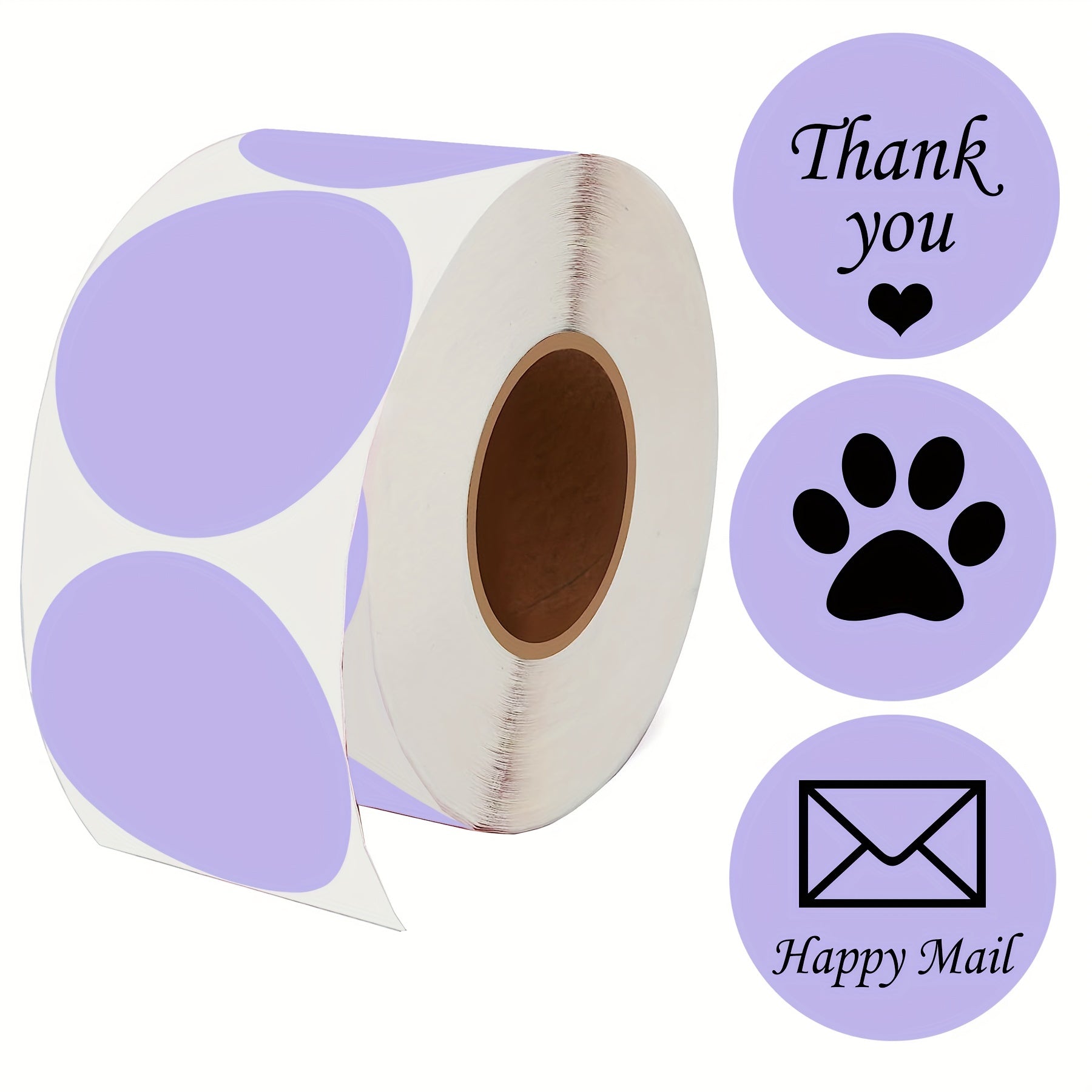 500pcs Purple Thermal Labels Stickers 5.08x5.08cm