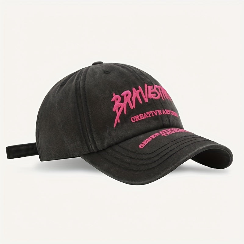 Outdoor Curved Brim Letter Embroidery Men's Peaked Cap Baseball Cap