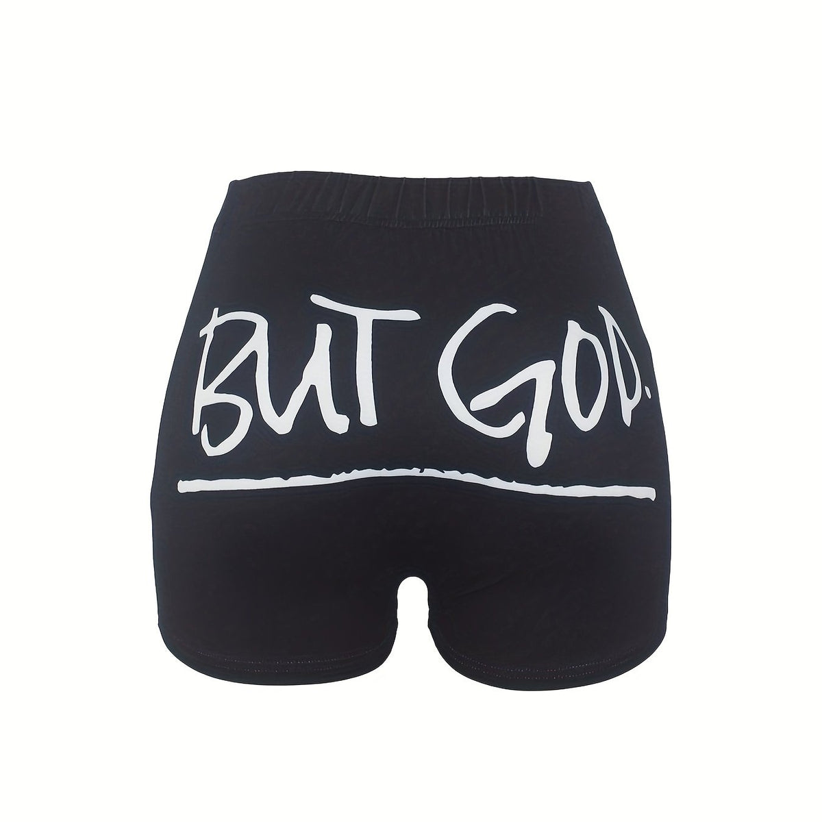 Women's Letter Print Skinny Shorts
