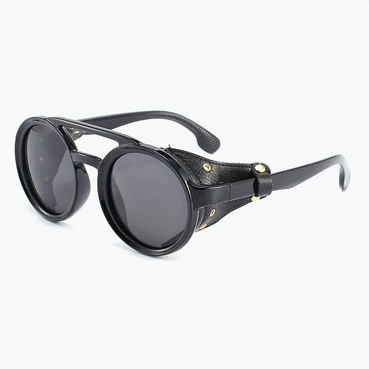 Vintage Round Frame Steampunk Sunglasses UV400